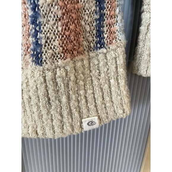 Rip Curl Sweater Unisex Sz XS Striped Knit Hooded Pockets Pullover Surfwear - Picture 2 of 5